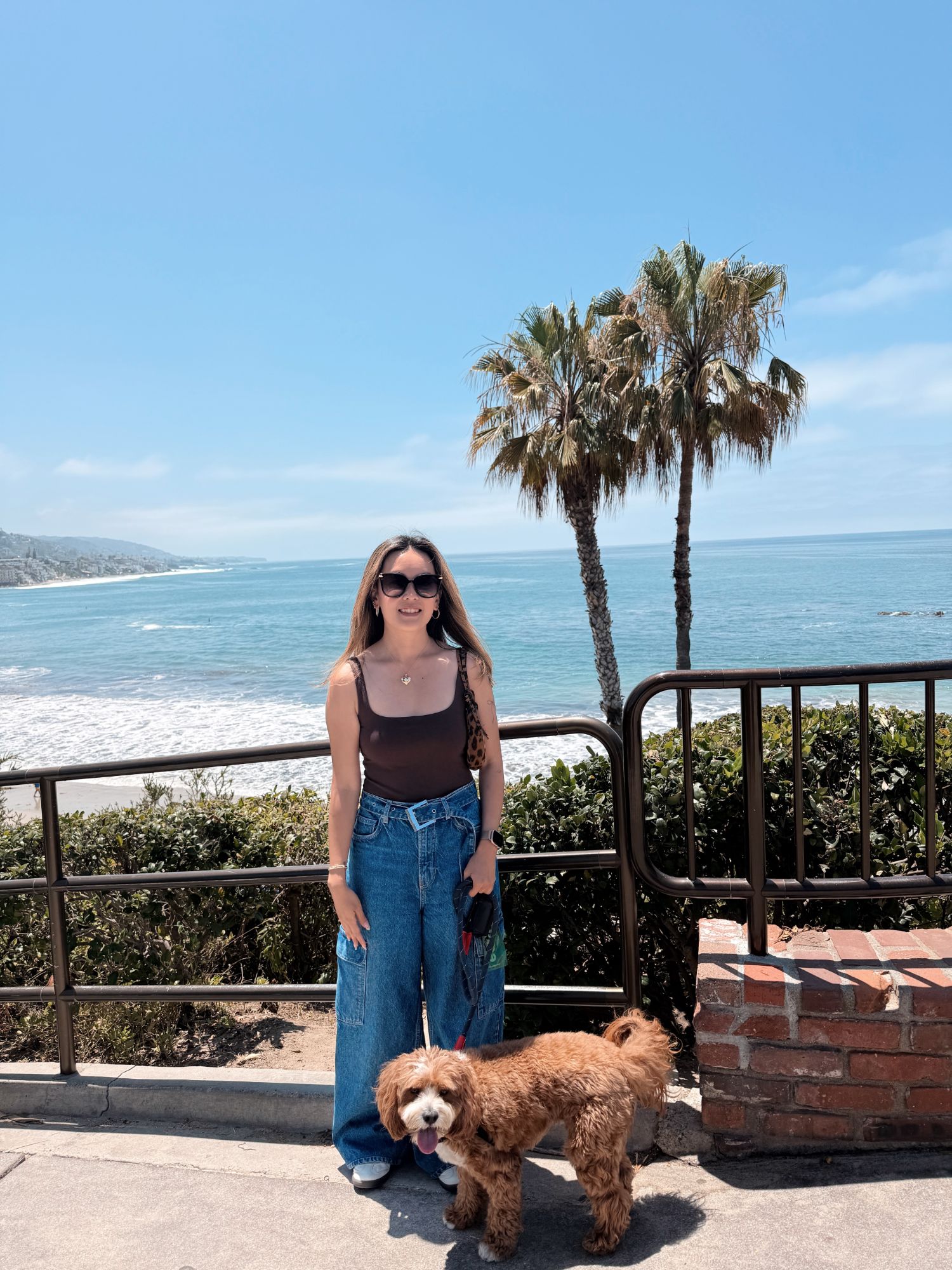 Me and my dog Brandy at the beach