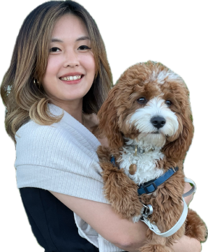 Shelley with her dog Brandy